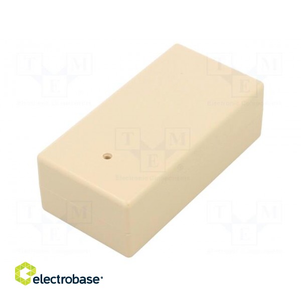 Enclosure: multipurpose | X: 55mm | Y: 107mm | Z: 36mm | ABS | ivory image 2
