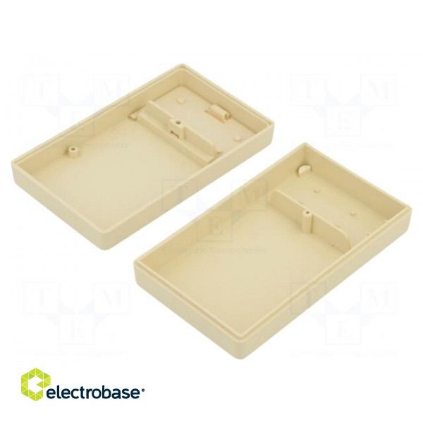 Enclosure: multipurpose | X: 60mm | Y: 102mm | Z: 26mm | ABS | ivory image 3