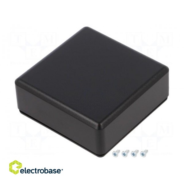 Enclosure: multipurpose | X: 71mm | Y: 71mm | Z: 27mm | ABS | black image 1