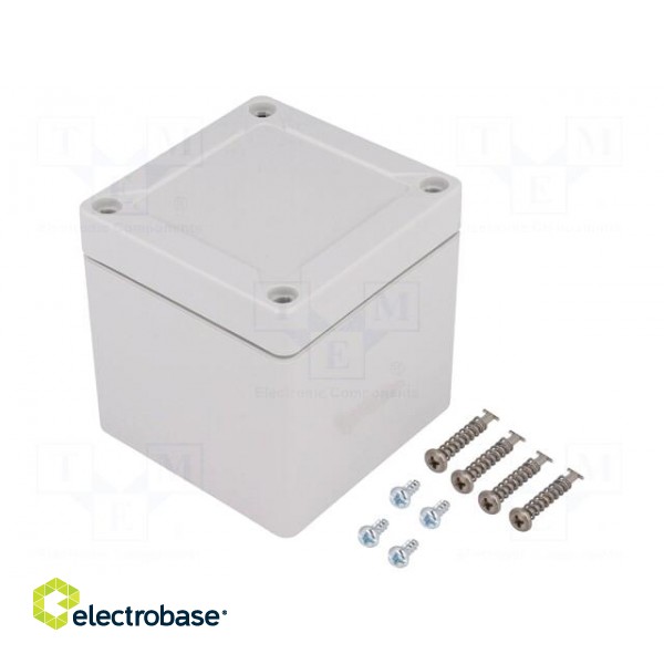 Enclosure: multipurpose | X: 82mm | Y: 84mm | Z: 85mm | TG ABS | ABS | grey image 1
