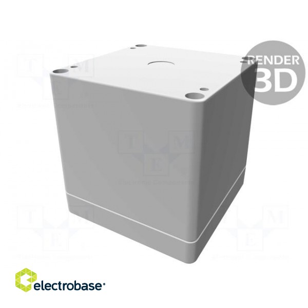 Enclosure: multipurpose | X: 90mm | Y: 90mm | Z: 90mm | 1554 | grey