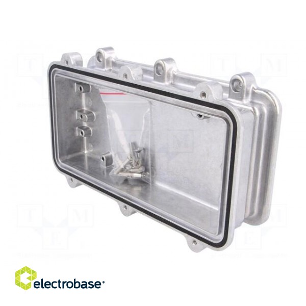 Enclosure: multipurpose | X: 96mm | Y: 192mm | Z: 45mm | aluminium | IP67 фото 4