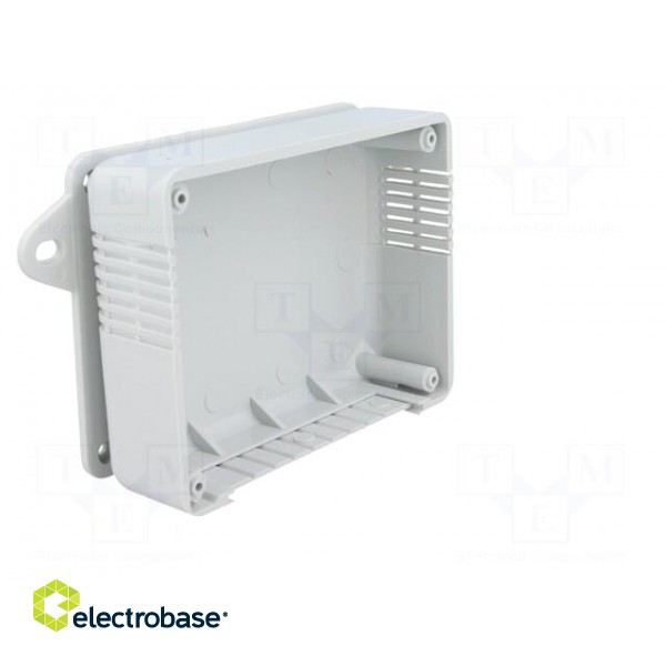 Enclosure: wall mounting | X: 90mm | Y: 115mm | Z: 37mm | ABS | grey image 3