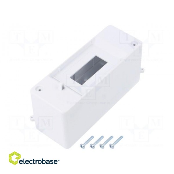 Enclosure: for modular components | IP20 | white | No.of mod: 2 | 400V фото 1