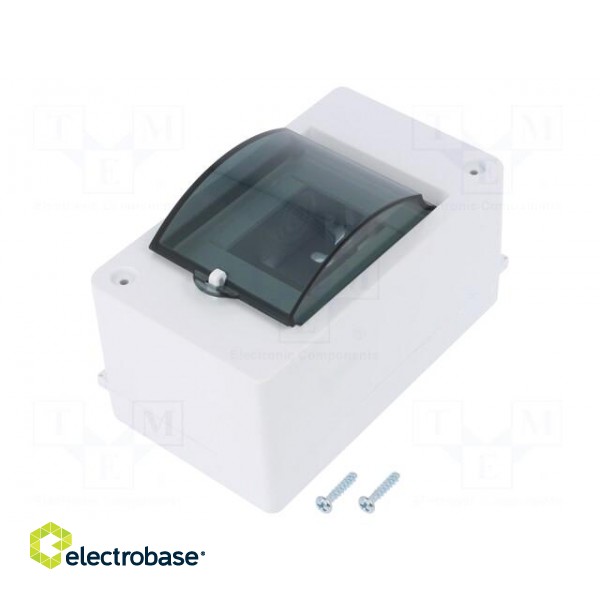 Enclosure: for modular components | IP20 | white | No.of mod: 3 | 400V фото 1