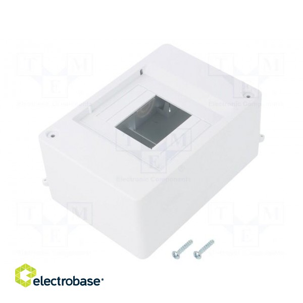 Enclosure: for modular components | IP20 | white | No.of mod: 4 | 400V фото 1