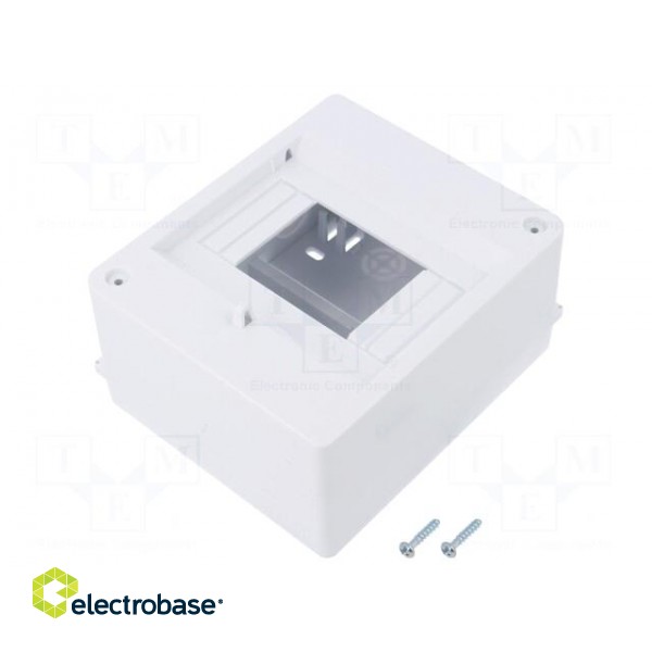 Enclosure: for modular components | IP20 | white | No.of mod: 5 | 400V фото 1
