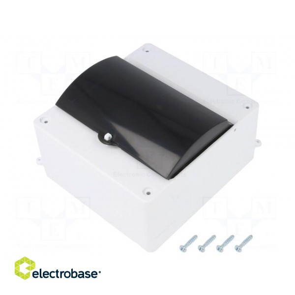 Enclosure: for modular components | IP20 | white | No.of mod: 6 | 400V фото 1