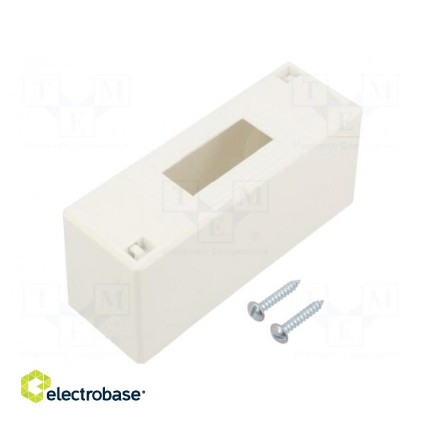 Enclosure: for modular components | IP30 | white | No.of mod: 2 | IK07 image 1