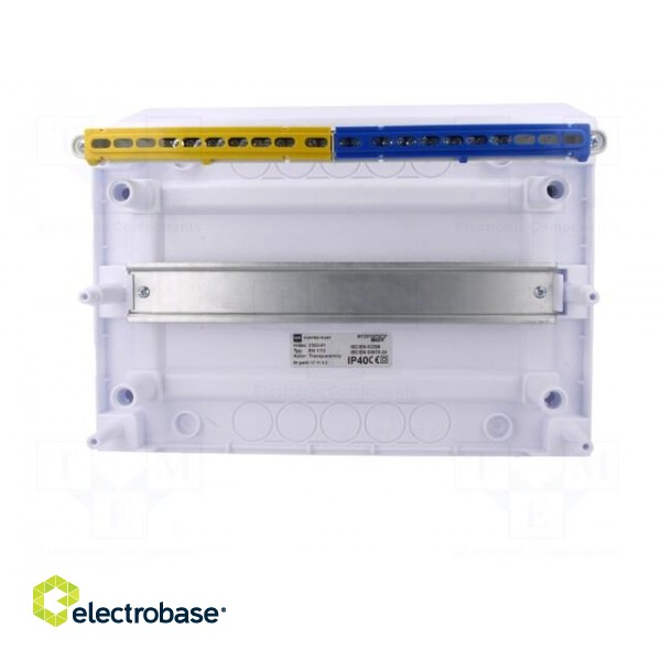 Enclosure: for modular components | IP40 | white | No.of mod: 12 фото 3