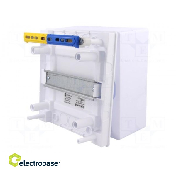 Enclosure: for modular components | IP40 | white | No.of mod: 6 | 400V фото 4
