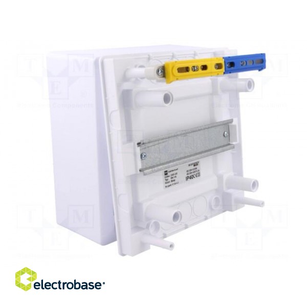 Enclosure: for modular components | IP40 | white | No.of mod: 6 | 400V фото 2