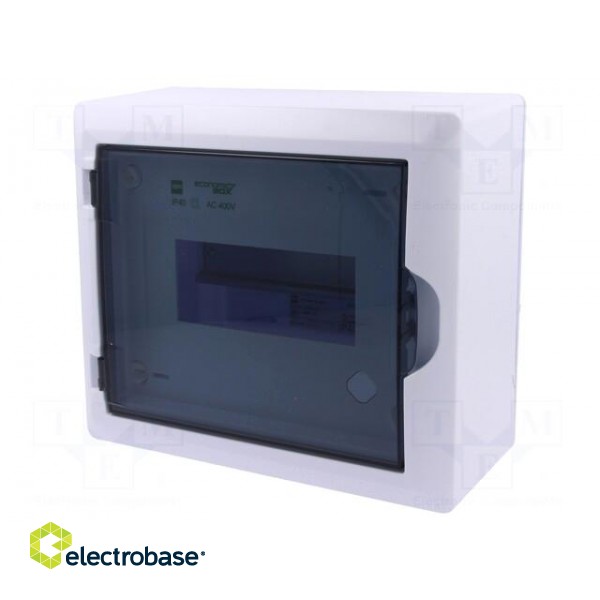 Enclosure: for modular components | IP40 | white | No.of mod: 8 | 400V фото 1