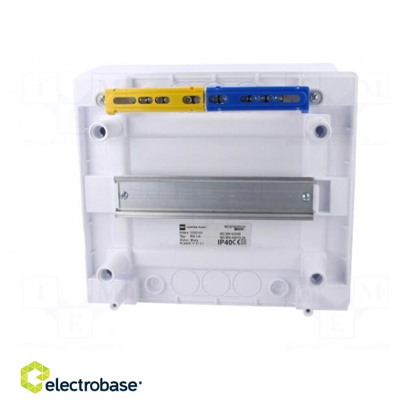 Enclosure: for modular components | IP40 | white | No.of mod: 8 | 400V фото 3