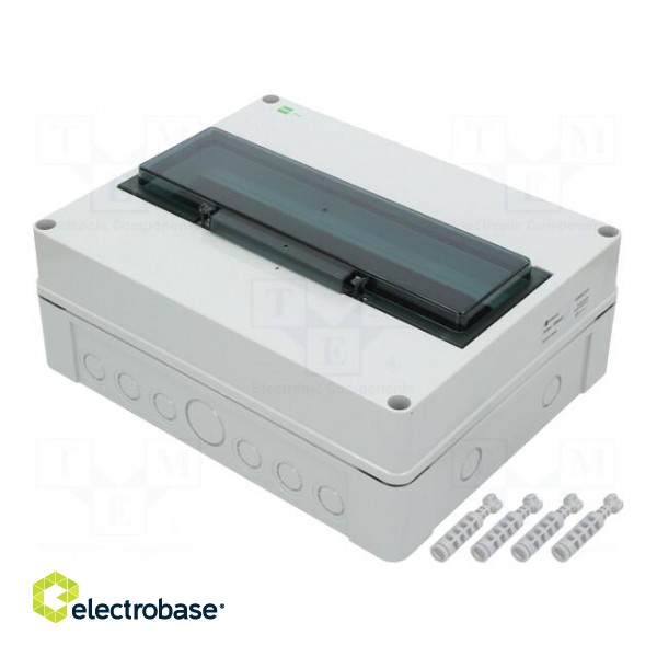 Enclosure: for modular components | IP65 | light grey | ABS + PC фото 1