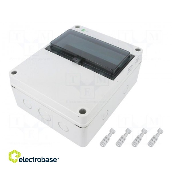 Enclosure: for modular components | IP65 | light grey | ABS + PC image 1