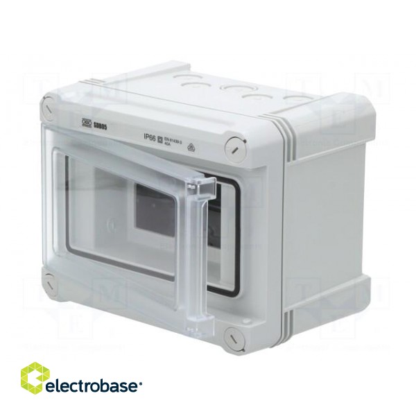 Enclosure: for modular components | IP66 | wall mount | light grey image 1