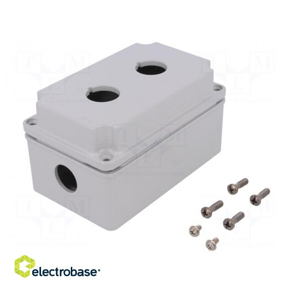 Enclosure: for remote controller | X: 80mm | Y: 130mm | Z: 73mm | grey paveikslėlis 1