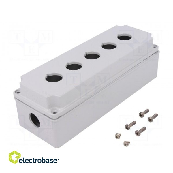Enclosure: for remote controller | X: 80mm | Y: 230mm | Z: 73mm | grey paveikslėlis 1