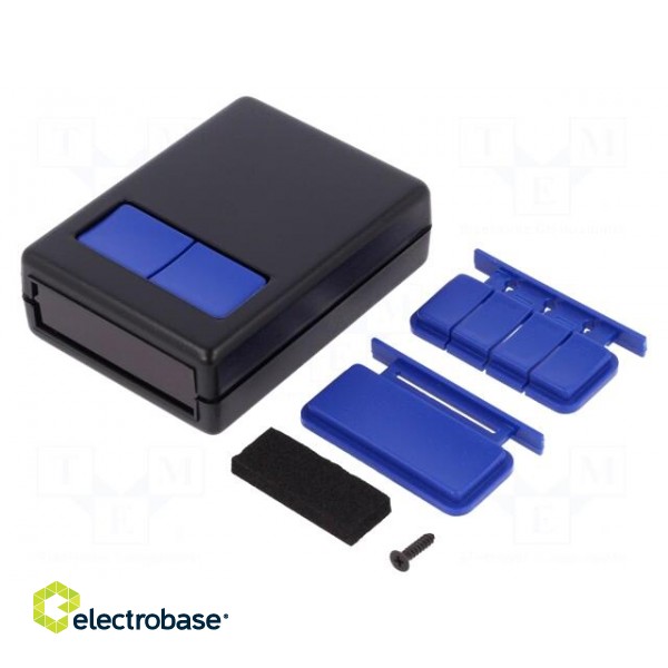 Enclosure: for remote controller | X: 60mm | Y: 82mm | Z: 25mm | ABS image 1