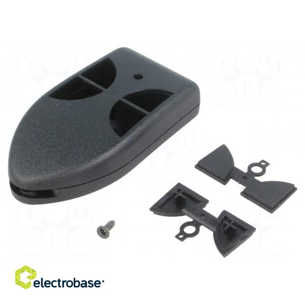 Enclosure: for remote controller | X: 38mm | Y: 72mm | Z: 15mm | ABS image 1