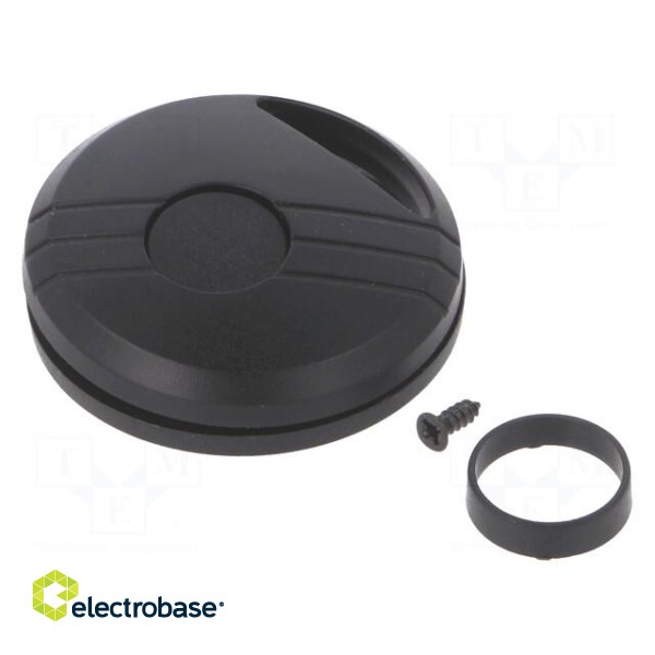 Enclosure: for remote controller | Z: 13mm | ABS | black | Ø: 38mm image 1