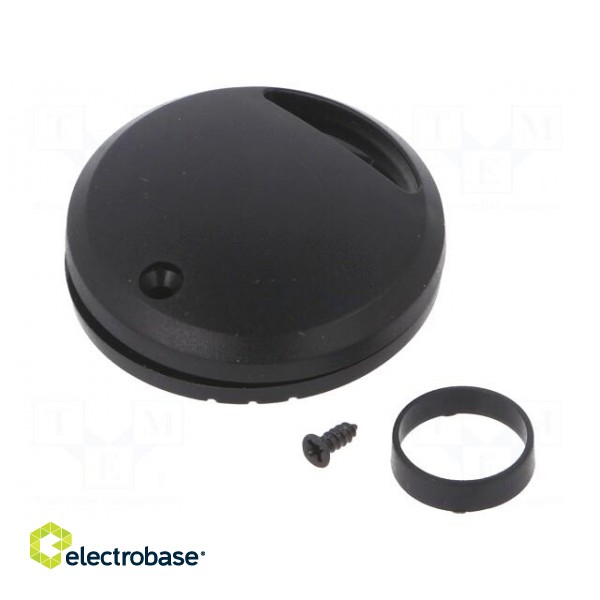 Enclosure: for remote controller | Z: 13mm | ABS | black | Ø: 38mm image 2