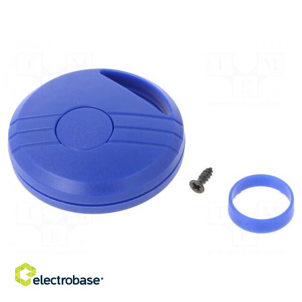 Enclosure: for remote controller | Z: 13mm | ABS | navy blue | Ø: 38mm image 1