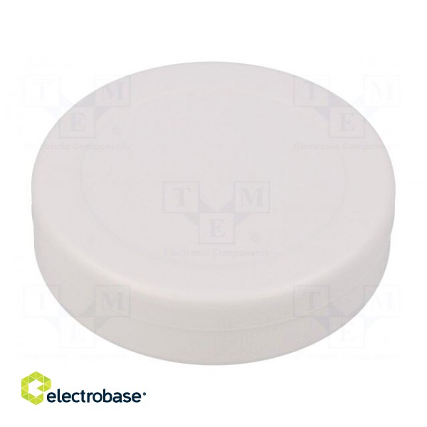 Enclosure: for alarms | ABS | white | Ø: 70mm | H: 18mm image 1