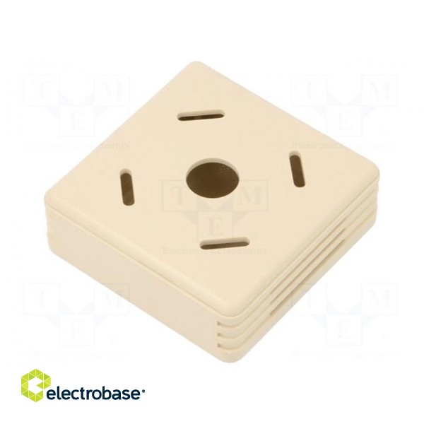 Enclosure: for alarms | X: 71mm | Y: 71mm | Z: 27mm | ABS | ivory фото 2