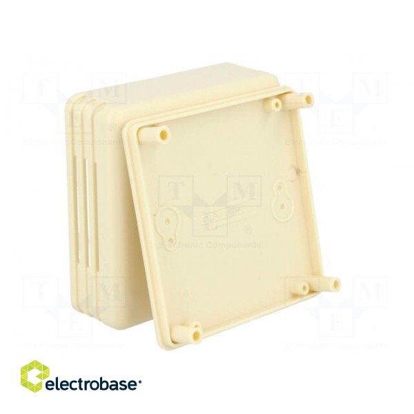 Enclosure: for alarms | X: 71mm | Y: 71mm | Z: 27mm | ABS | ivory image 6