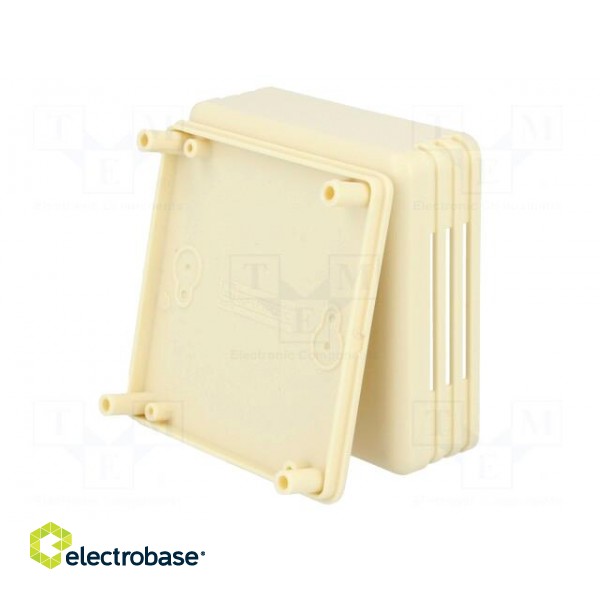 Enclosure: for alarms | X: 71mm | Y: 71mm | Z: 27mm | ABS | ivory image 8