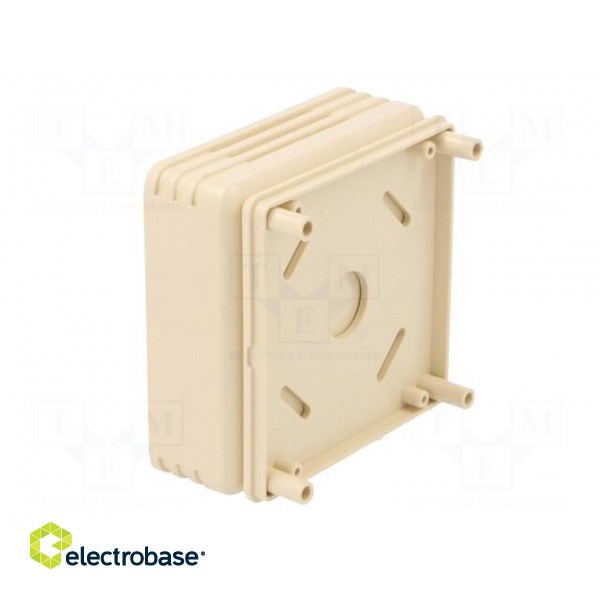Enclosure: for alarms | X: 71mm | Y: 71mm | Z: 27mm | ABS | ivory фото 7