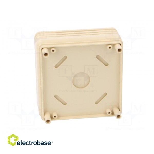 Enclosure: for alarms | X: 71mm | Y: 71mm | Z: 27mm | ABS | ivory фото 8