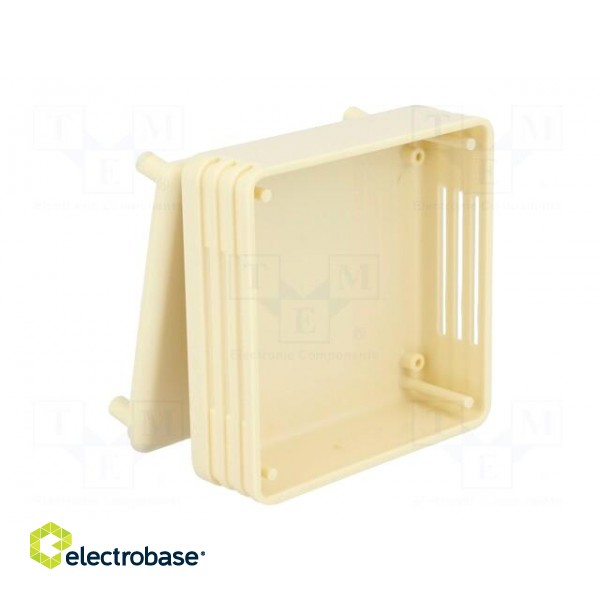 Enclosure: for alarms | X: 71mm | Y: 71mm | Z: 27mm | ABS | ivory image 2