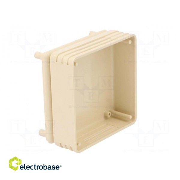 Enclosure: for alarms | X: 71mm | Y: 71mm | Z: 27mm | ABS | ivory фото 3