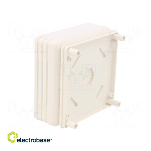 Enclosure: for alarms | X: 71mm | Y: 71mm | Z: 27mm | ABS | white фото 8