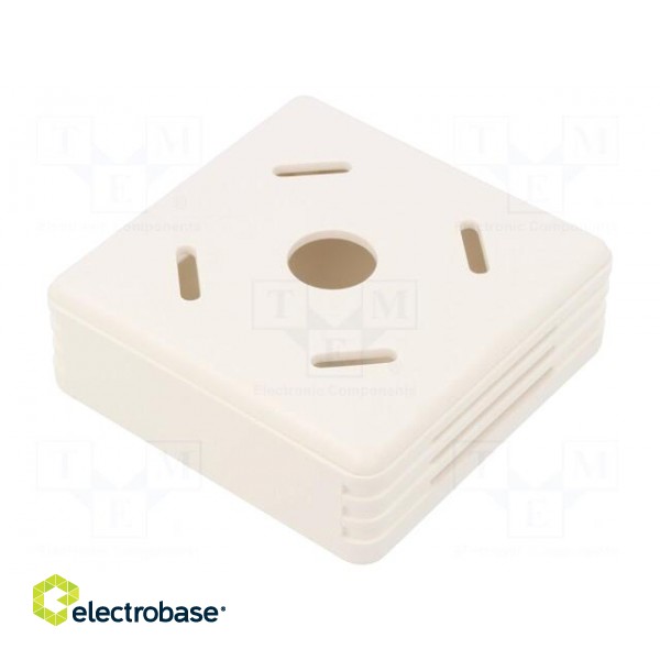 Enclosure: for alarms | X: 71mm | Y: 71mm | Z: 27mm | ABS | white фото 3
