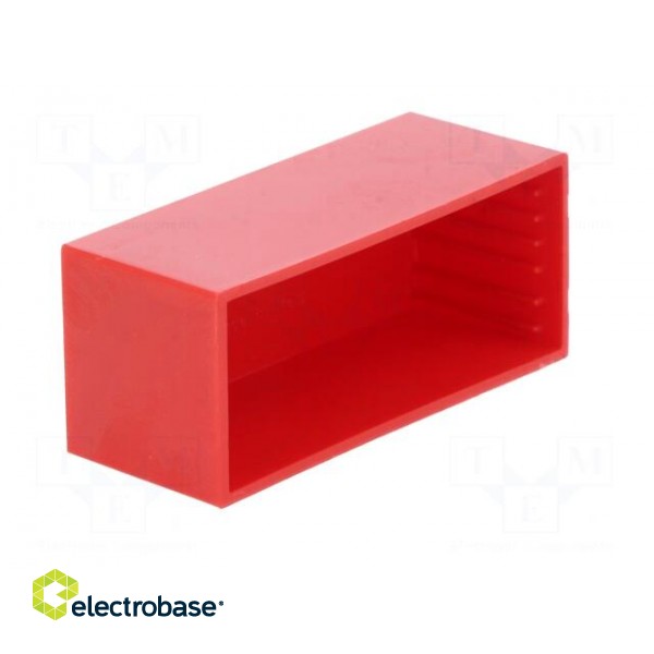 Enclosure: designed for potting | X: 22mm | Y: 52mm | Z: 21mm | red фото 2