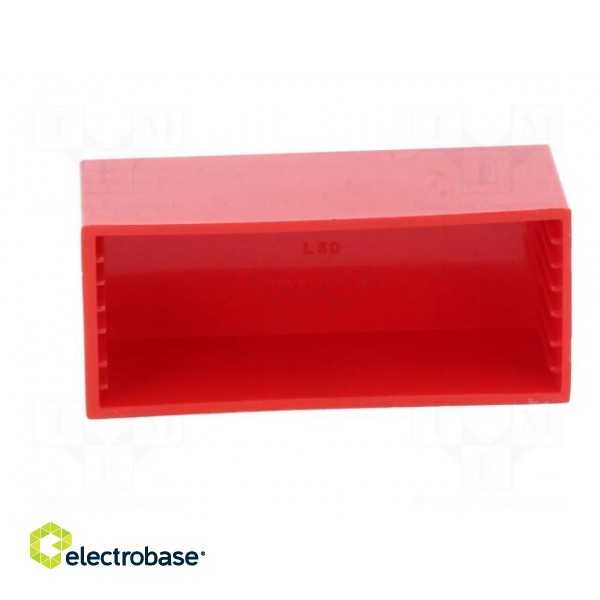 Enclosure: designed for potting | X: 22mm | Y: 52mm | Z: 21mm | red фото 3
