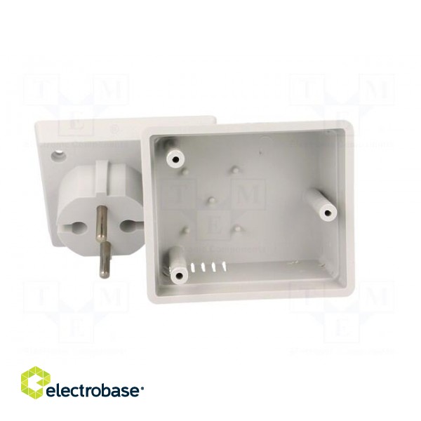 Enclosure: for power supplies | vented | X: 63mm | Y: 73mm | Z: 46mm | ABS image 3