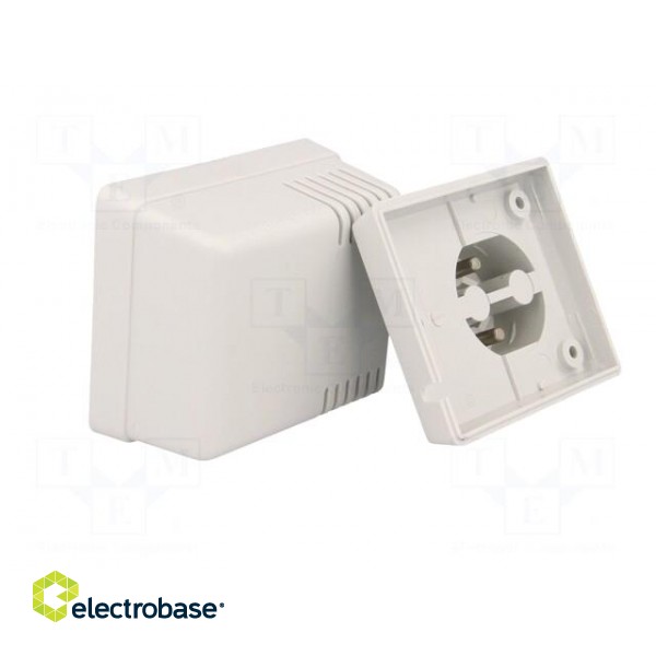 Enclosure: for power supplies | vented | X: 63mm | Y: 73mm | Z: 46mm | ABS image 6