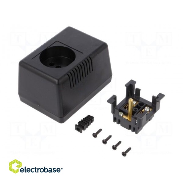 Enclosure: for power supplies | with earthing | X: 65mm | Y: 90mm paveikslėlis 1