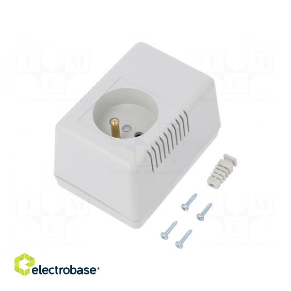 Enclosure: for power supplies | with earthing | X: 65mm | Y: 90mm фото 1