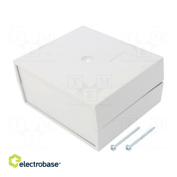 Enclosure: for power supplies | X: 100mm | Y: 120mm | Z: 56mm | ABS | grey paveikslėlis 2