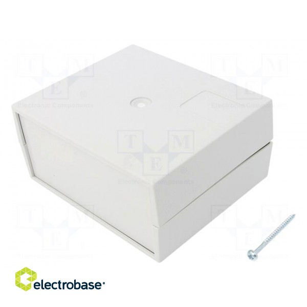 Enclosure: for power supplies | X: 100mm | Y: 120mm | Z: 56mm | ABS | grey image 3