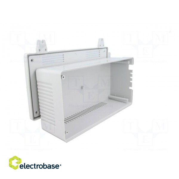 Enclosure: for power supplies | X: 112mm | Y: 222mm | Z: 72mm | ABS | grey image 3