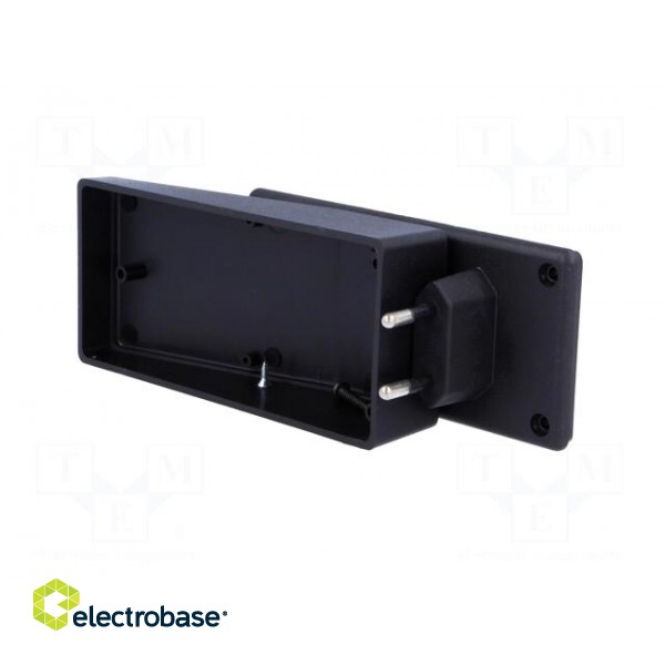 Enclosure: for power supplies | X: 120mm | Y: 56mm | Z: 18mm | ABS | black image 6