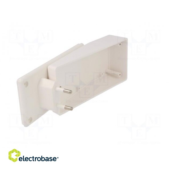 Enclosure: for power supplies | X: 120mm | Y: 56mm | Z: 18mm | ABS | white фото 3