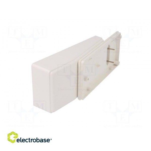 Enclosure: for power supplies | X: 120mm | Y: 56mm | Z: 18mm | ABS | white image 7